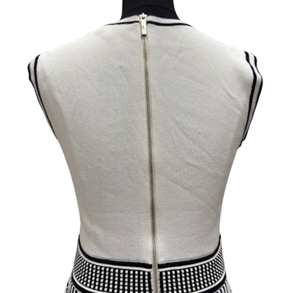 Ted Baker Eastyn Black White Striped Knit Dress Size 2 M Sleeveless - Picture 10 of 12